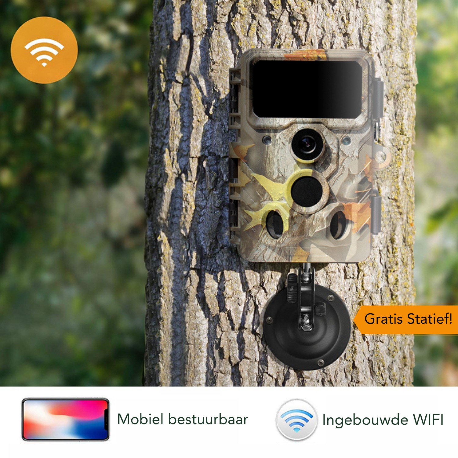 Wildcamera - wildcamera met nachtzicht - Nachtcamera - beveiligingscamera 